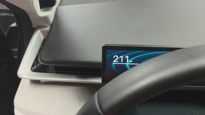 Fisker Ocean Phone Holder mounted on the LEFT side of driver's display.